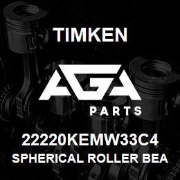 22220KEMW33C4 Timken SPHERICAL ROLLER BEARINGS - BRASS CAGE | AGA Parts