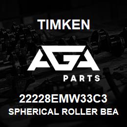 22228EMW33C3 Timken SPHERICAL ROLLER BEARINGS - BRASS CAGE | AGA Parts