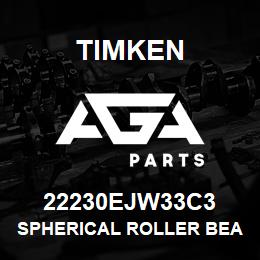 22230EJW33C3 Timken SPHERICAL ROLLER BEARINGS - STEEL CAGE | AGA Parts