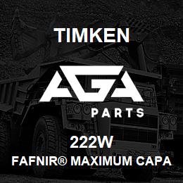 222W Timken FAFNIR® MAXIMUM CAPACITY BALL BEARINGS (200W, 300W) | AGA Parts