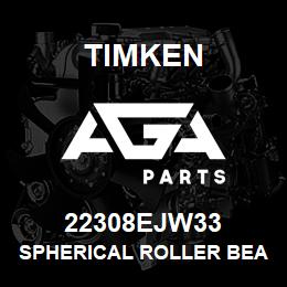 22308EJW33 Timken SPHERICAL ROLLER BEARINGS - STEEL CAGE | AGA Parts