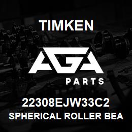 22308EJW33C2 Timken SPHERICAL ROLLER BEARINGS - STEEL CAGE | AGA Parts