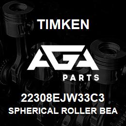 22308EJW33C3 Timken SPHERICAL ROLLER BEARINGS - STEEL CAGE | AGA Parts