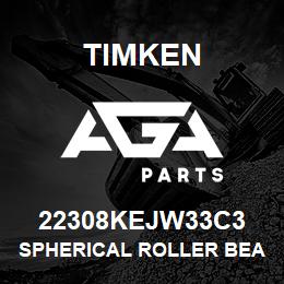 22308KEJW33C3 Timken SPHERICAL ROLLER BEARINGS - STEEL CAGE | AGA Parts