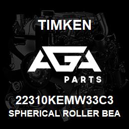 22310KEMW33C3 Timken SPHERICAL ROLLER BEARINGS - BRASS CAGE | AGA Parts