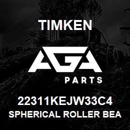 22311KEJW33C4 Timken SPHERICAL ROLLER BEARINGS - STEEL CAGE | AGA Parts