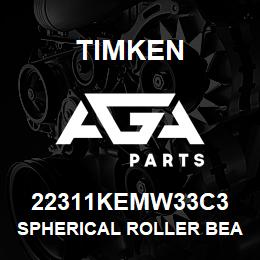 22311KEMW33C3 Timken SPHERICAL ROLLER BEARINGS - BRASS CAGE | AGA Parts