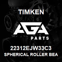 22312EJW33C3 Timken SPHERICAL ROLLER BEARINGS - STEEL CAGE | AGA Parts