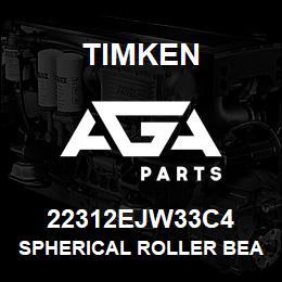 22312EJW33C4 Timken SPHERICAL ROLLER BEARINGS - STEEL CAGE | AGA Parts