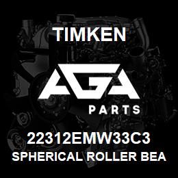 22312EMW33C3 Timken SPHERICAL ROLLER BEARINGS - BRASS CAGE | AGA Parts