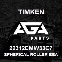 22312EMW33C7 Timken SPHERICAL ROLLER BEARINGS - BRASS CAGE | AGA Parts