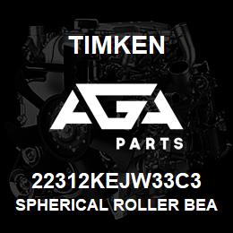 22312KEJW33C3 Timken SPHERICAL ROLLER BEARINGS - STEEL CAGE | AGA Parts