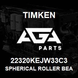 22320KEJW33C3 Timken SPHERICAL ROLLER BEARINGS - STEEL CAGE | AGA Parts