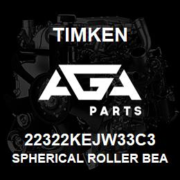 22322KEJW33C3 Timken SPHERICAL ROLLER BEARINGS - STEEL CAGE | AGA Parts