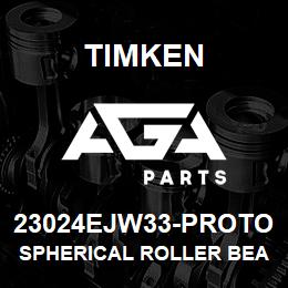 23024EJW33-PROTO Timken SPHERICAL ROLLER BEARINGS - STEEL CAGE | AGA Parts