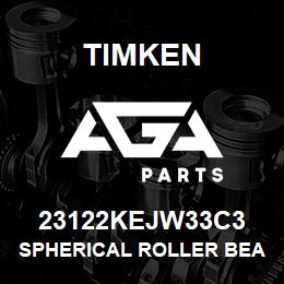 23122KEJW33C3 Timken SPHERICAL ROLLER BEARINGS - STEEL CAGE | AGA Parts