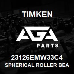 23126EMW33C4 Timken SPHERICAL ROLLER BEARINGS - BRASS CAGE | AGA Parts