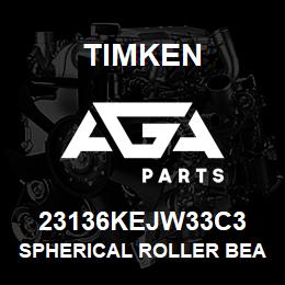 23136KEJW33C3 Timken SPHERICAL ROLLER BEARINGS - STEEL CAGE | AGA Parts