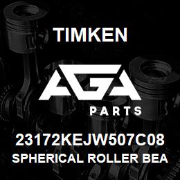 23172KEJW507C08 Timken SPHERICAL ROLLER BEARINGS - STEEL CAGE | AGA Parts