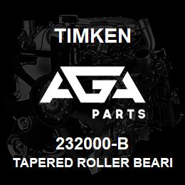 232000-B Timken TAPERED ROLLER BEARINGS - SINGLE FLANGED CUPS - IMPERIAL | AGA Parts