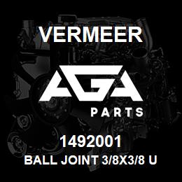 1492001 Vermeer BALL JOINT 3/8X3/8 UNF MALE-(RIGHT HAND) | AGA Parts