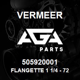 505920001 Vermeer FLANGETTE 1 1/4 - 72MM PLTD. | AGA Parts