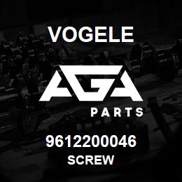 9612200046 Vogele SCREW | AGA Parts