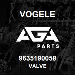 9635190058 Vogele VALVE | AGA Parts