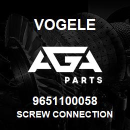 9651100058 Vogele SCREW CONNECTION | AGA Parts