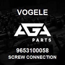 9653100058 Vogele SCREW CONNECTION | AGA Parts