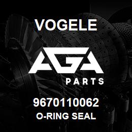 9670110062 Vogele O-RING SEAL | AGA Parts