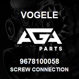 9678100058 Vogele SCREW CONNECTION | AGA Parts