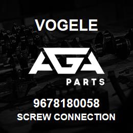 9678180058 Vogele SCREW CONNECTION | AGA Parts