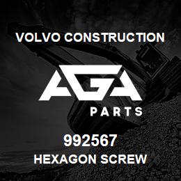 992567 Volvo CE HEXAGON SCREW | AGA Parts