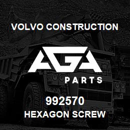 992570 Volvo CE HEXAGON SCREW | AGA Parts