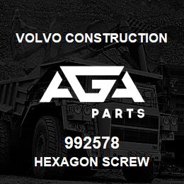 992578 Volvo CE HEXAGON SCREW | AGA Parts