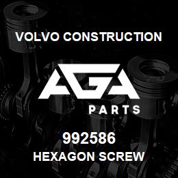 992586 Volvo CE HEXAGON SCREW | AGA Parts