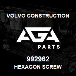 992962 Volvo CE HEXAGON SCREW | AGA Parts