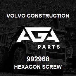 992968 Volvo CE HEXAGON SCREW | AGA Parts