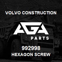 992998 Volvo CE HEXAGON SCREW | AGA Parts