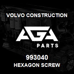 993040 Volvo CE HEXAGON SCREW | AGA Parts