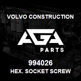 994026 Volvo CE HEX. SOCKET SCREW | AGA Parts