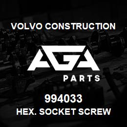 994033 Volvo CE HEX. SOCKET SCREW | AGA Parts