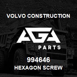 994646 Volvo CE HEXAGON SCREW | AGA Parts