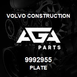 9992955 Volvo CE PLATE | AGA Parts