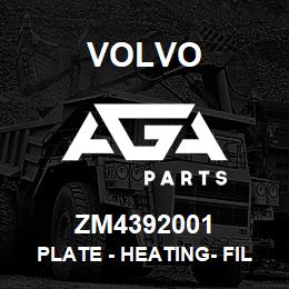 ZM4392001 Volvo Plate - Heating- Filter | AGA Parts