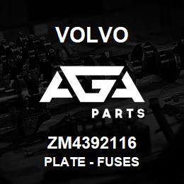 ZM4392116 Volvo Plate - Fuses | AGA Parts