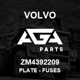 ZM4392209 Volvo Plate - Fuses | AGA Parts