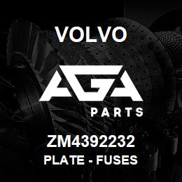 ZM4392232 Volvo Plate - Fuses | AGA Parts