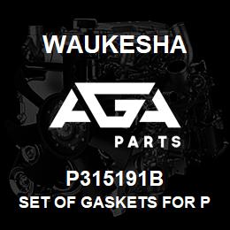 P315191B Waukesha SET OF GASKETS FOR P315191 | AGA Parts